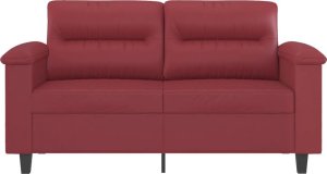 vidaXL 2-osobowa sofa, winna czerwień, 120 cm, sztuczna skóra 3