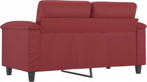 vidaXL 2-osobowa sofa, winna czerwień, 120 cm, sztuczna skóra 5