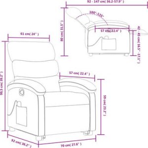 vidaXL Podnoszony fotel masujący, rozkładany, brązowy 15