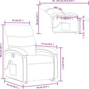 vidaXL Podnoszony fotel masujący, rozkładany, brązowy 16