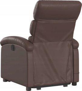 vidaXL Podnoszony fotel masujący, rozkładany, brązowy 4