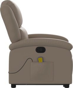 vidaXL Podnoszony fotel masujący, rozkładany, cappuccino 10