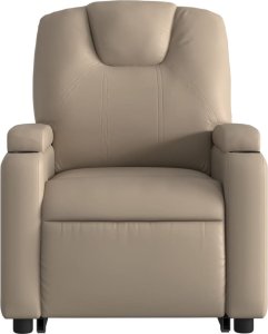 vidaXL Podnoszony fotel masujący, rozkładany, cappuccino 9