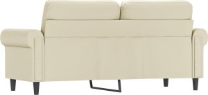 vidaXL 2-osobowa sofa, kremowy, 140 cm, sztuczna skóra 5