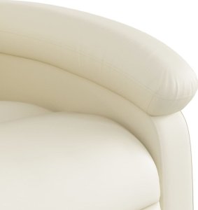 vidaXL Podnoszony fotel masujący, rozkładany, kremowy 11