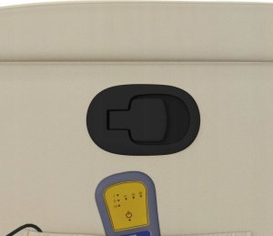 vidaXL Podnoszony fotel masujący, rozkładany, kremowy 11