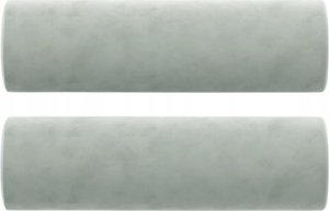 vidaXL 2-osobowa sofa z poduszkami, jasnoszara, 120 cm, aksamit 2