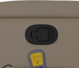 vidaXL Podnoszony fotel masujący, rozkładany, cappuccino, ekoskóra 11