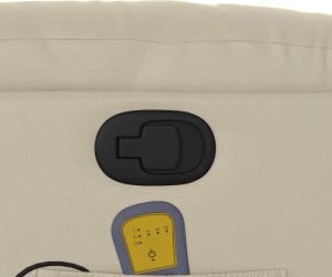 vidaXL Podnoszony fotel masujący, rozkładany, kremowy, ekoskóra 12