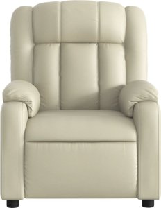 vidaXL Elektryczny fotel rozkładany, kremowy, obity sztuczną skórą 9