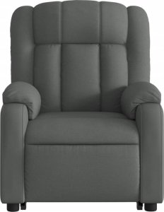 vidaXL Podnoszony fotel rozkładany, ciemnoszary, obity tkaniną 9