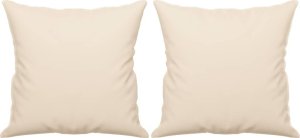 vidaXL 2-osobowa sofa z poduszkami, beżowa, 120 cm, mikrofibra 5