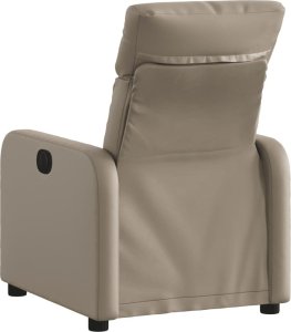 vidaXL Fotel rozkładany, cappuccino, sztuczna skóra 3