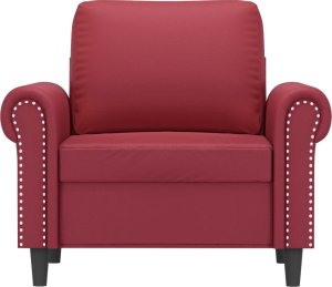 vidaXL Fotel, winna czerwień, 60 cm, obity sztuczną skórą 3