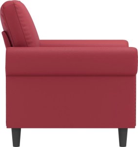 vidaXL Fotel, winna czerwień, 60 cm, obity sztuczną skórą 4
