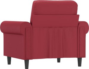 vidaXL Fotel, winna czerwień, 60 cm, obity sztuczną skórą 5