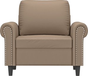 vidaXL Fotel, kolor cappuccino, 60 cm, obity sztuczną skórą 3