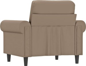 vidaXL Fotel, kolor cappuccino, 60 cm, obity sztuczną skórą 4