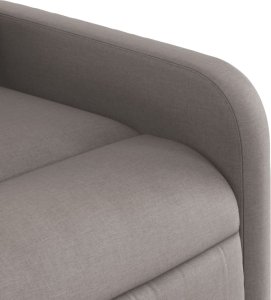 vidaXL Podnoszony fotel rozkładany, kolor taupe, obity tkaniną 11