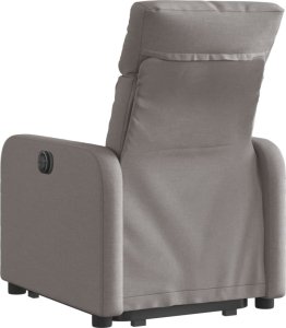 vidaXL Podnoszony fotel rozkładany, kolor taupe, obity tkaniną 5