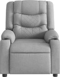 vidaXL Rozkładany fotel masujący, elektryczny, jasnoszary, tkanina 9