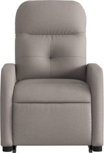 vidaXL Podnoszony fotel rozkładany, kolor taupe, obity tkaniną 8