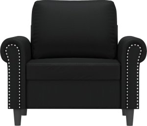 vidaXL Fotel, czarny, 60 cm, obity sztuczną skórą 3
