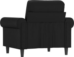 vidaXL Fotel, czarny, 60 cm, obity sztuczną skórą 5