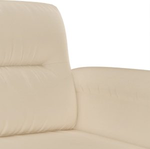 vidaXL 3-osobowa sofa, kremowa, 180 cm, tapicerowana mikrofibrą 6
