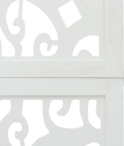 vidaXL Parawan pokojowy, 4-panelowy, biały, lite drewno paulowni 6