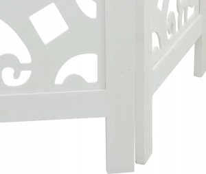 vidaXL Parawan pokojowy, 4-panelowy, biały, lite drewno paulowni 7