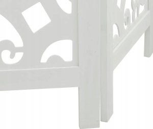 vidaXL Parawan pokojowy, 4-panelowy, biały, lite drewno paulowni 7