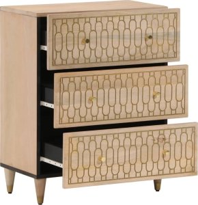 vidaXL Szafki, 2 szt., 60x33x75 cm, lite drewno mango 3