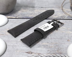 JVD Skórzany pasek do zegarka 22 mm JVD R41514-22 ciemnoszary . 2