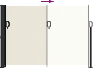 vidaXL Zwijana markiza boczna, kremowa, 140 x 600 cm 5