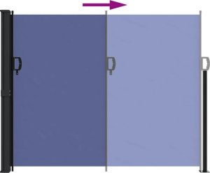 vidaXL Zwijana markiza boczna, niebieska, 160 x 600 cm 5