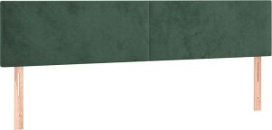 vidaXL Łóżko kontynentalne z materacem, ciemnozielone, 120x190 cm 7