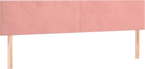 vidaXL Łóżko kontynentalne z materacem i LED, różowe, 120x190 cm 9