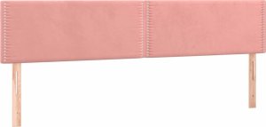 vidaXL Łóżko kontynentalne z materacem, różowe, 120x190 cm, aksamit 7