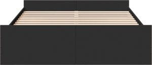 vidaXL Rama łóżka z szufladami, czarna, 150x200 cm 4