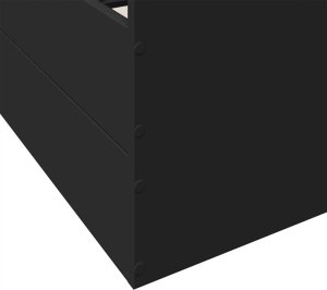 vidaXL Rama łóżka z szufladami, czarna, 150x200 cm 7