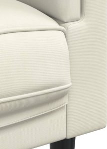 vidaXL Sofa 2-osobowa z poduszkami, kremowa, aksamit 7