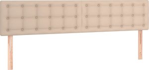 vidaXL Łóżko kontynentalne z materacem i LED, cappuccino, 120x190 cm 9