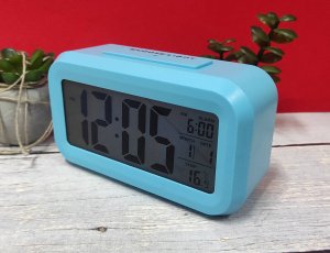 Perfect Budzik Perfect 13701 niebieski termometr automatyczne podświetlenie . 3