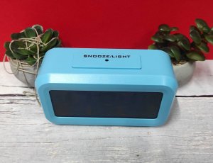 Perfect Budzik Perfect 13701 niebieski termometr automatyczne podświetlenie . 4