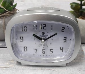 Perfect Budzik Perfect BB09007 srebrny 9,2 cm podświetlenie drzemka . 2