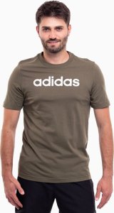 Adidas Koszulka męska adidas Essentials Single Jersey Linear Embroidered Logo Tee khaki IC9280 M 1