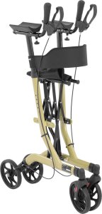 Uniprodo Balkonik chodzik czterokołowy składany dla seniora z siedziskiem i torbą do 136kg Balkonik chodzik czterokołowy składany dla seniora z siedziskiem i torbą do 136kg 6