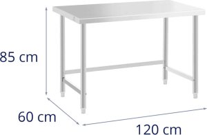 Royal Catering Stół blat roboczy stalowy nierdzewny 120x60cm Stół blat roboczy stalowy nierdzewny 120x60cm 7