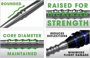 Harrows Końcówki steeltip APEX LANCE silver 26 mm 3
